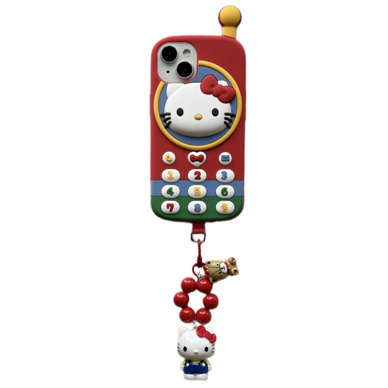 @BOBBY PLANET柔软硅胶复古大哥大日系kitty凯蒂猫猫少女心甜美适用iPhone17Promax手机壳苹果1