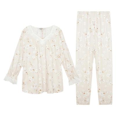 美标2024新品梭织女长袖睡衣套装