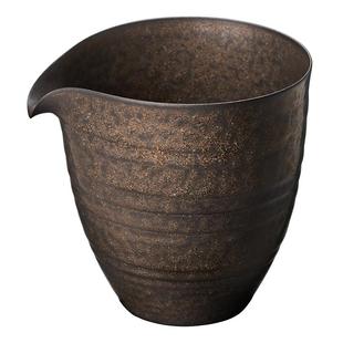 黑陶鎏金公道杯 复古风轻奢茶具套装功夫茶道分茶器茶海匀杯公杯