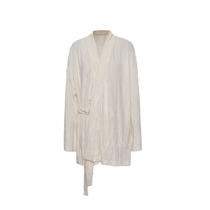 APOZi collection/镜水浮金/新中式丝绒开衫系带改良汉服古风上衣