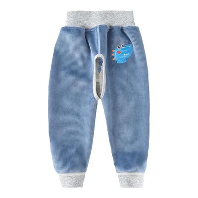 开裆裤男宝宝加绒加厚秋冬