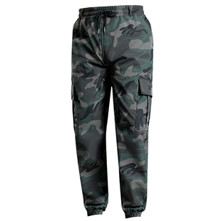 冬季加绒加厚迷彩工作裤加档抗撕裂劳保裤网格战术多兜干活穿裤子