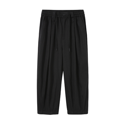 Seminpure纯棉宽松九分裤斜纹厚