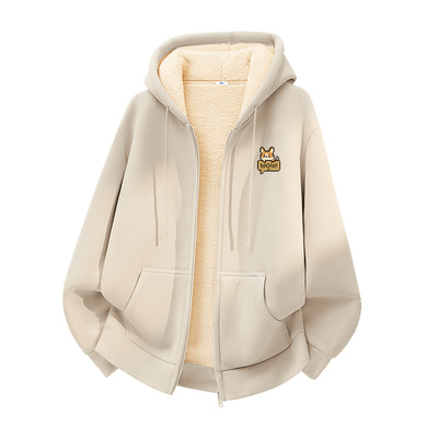 回力加绒加厚重磅开衫卫衣男外套