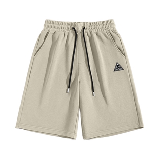 猫人夏季短裤男款外穿纯棉运动五分裤潮牌印花宽松家居休闲裤男J