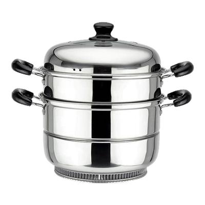 节能蒸锅28cm翅片双层三层