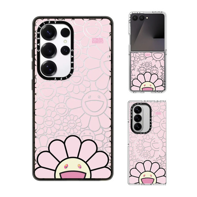 太阳花微笑粉CASETiFY三星手机壳