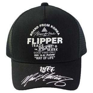 韩国代购Flipper棒球帽男女大号谢霆锋同款透气硬顶大码鸭舌网帽