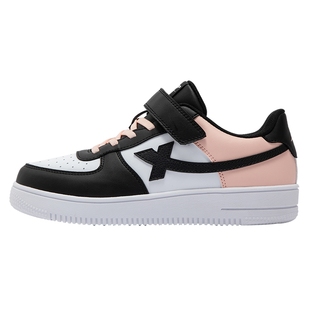 特步童鞋儿童小白鞋女童板鞋低帮运动鞋女孩鞋子大童滑板鞋熊猫鞋