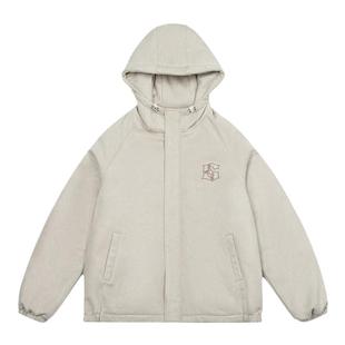 GOGOSOON棉衣男冬季新款连帽加厚外套保暖百搭休闲刺绣潮棉袄Q