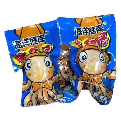 景旭鱿鱼仔裕达即食墨鱼仔海鲜零食小吃独立小包原味香辣烧烤海兔