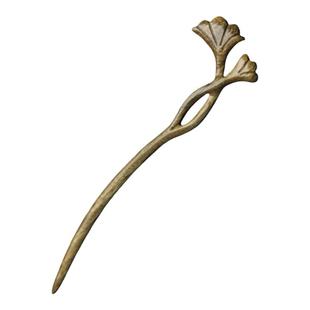 绿檀木发簪古风高级感木质簪子简约现代发钗头饰日常木簪盘发女簪