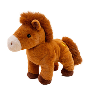 仿真小马玩偶马年生肖马吉祥物公仔毛绒玩具白马陪伴娃娃新年礼物