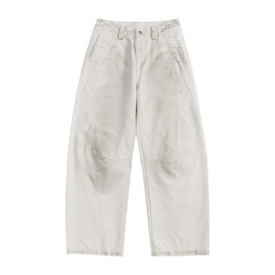 OUTOF - 款号156 做脏水洗白 白皮标 廓形宽松弯刀裤