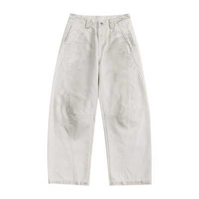 OUTOF - 款号156 做脏水洗白 白皮标 廓形宽松弯刀裤