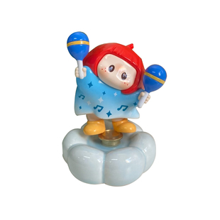 yoyo右右酱花朵转转盘指环爱神陶瓷底座盲盒手办小型转盘趣味摆件