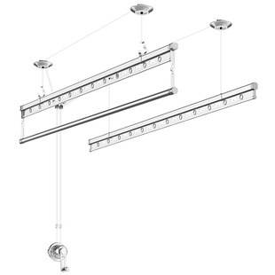 金贵夫人晾衣架阳台家用手摇式升降晾衣杆顶装手动凉晒衣架手摇器