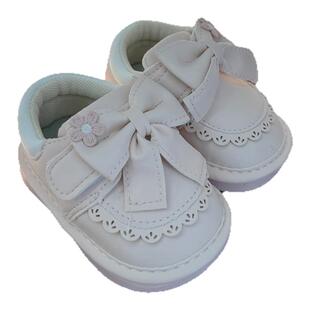 秋季1-2岁婴幼儿鞋子女宝宝可爱蝴蝶结公主皮鞋软胶底叫叫学步鞋