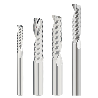 钨钢单刃螺旋铣刀3.175亚克力专用PVC塑料广告数控雕刻机切割刀具