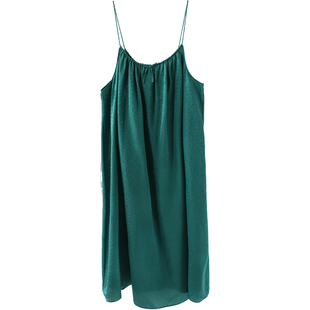 丝棉提花质感吊带睡裙女夏季2023新款睡衣