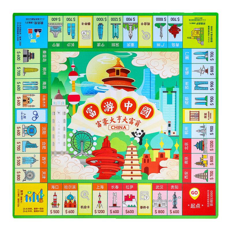 大富富翁游戏棋中国世界之旅豪华版成人经典学生超级桌面游戏棋牌