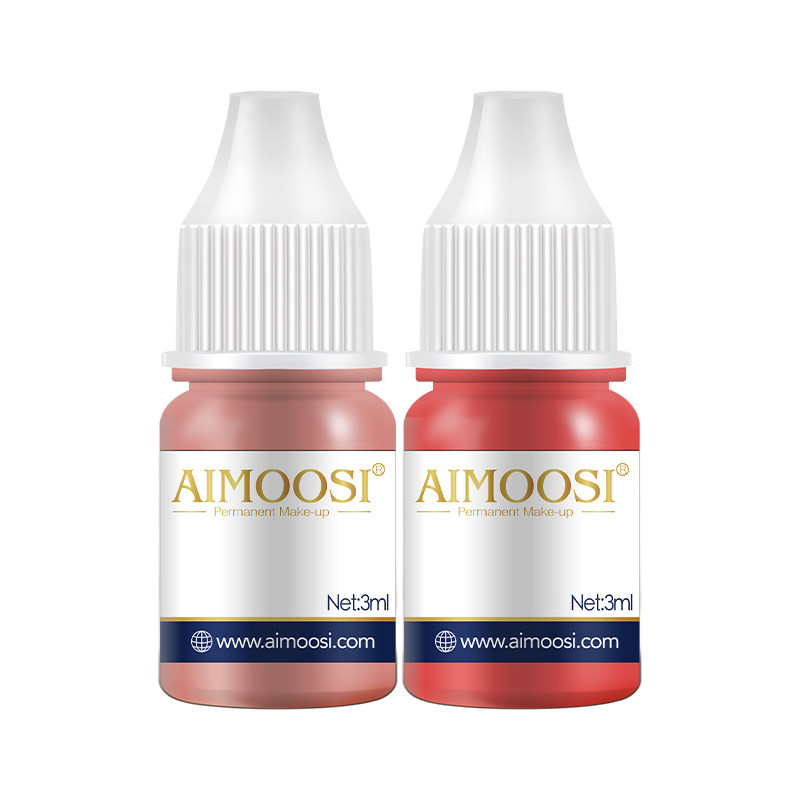 Aimoosi纹绣色料裸唇妆欧洲漂唇纯植物色乳妈生唇纹唇肉粉色