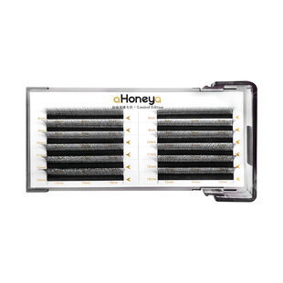 哈妮雅萱草花国风斜飞三叶草睫毛0.05嫁接多层次睫毛美睫店专用