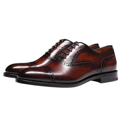 Truffaut布洛克雕花正装皮鞋