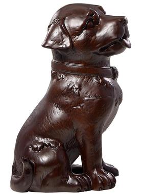 黑檀木雕狗摆件十二生肖狗实木家居客厅电视柜办公室装饰乔迁送礼