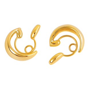 OSEWAYA耳夹无耳洞女简约小巧银豆耳扣高级感新款潮金色气质耳饰