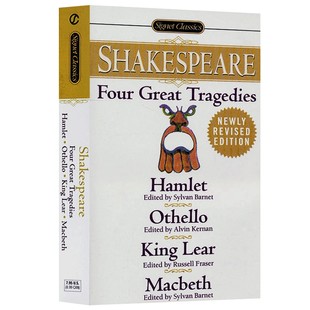 莎士比亚四大悲剧 英文原版 Four Great Tragedies Shakespeare 经典名著 含哈姆雷特 奥赛罗 李尔王 麦克白 搭四大喜剧 十四行诗