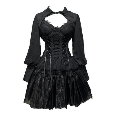 抽褶收腰公主芭蕾风蓬蓬裙