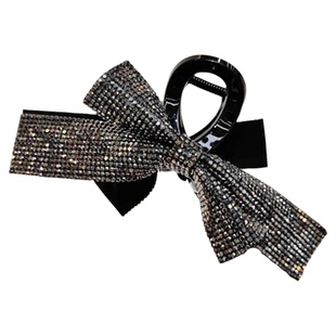 银河爆闪抓夹2025新款星光闪闪蝴蝶结发夹后脑勺饱满优雅气质发饰