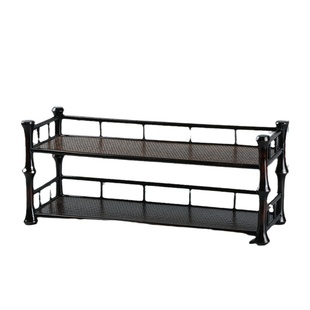 茶架子筇竹茶棚博古架茶具桌面竹编架茶杯架置物架茶桌杯架展示架