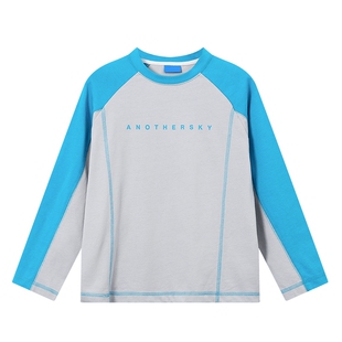 男童春秋撞色篮球训练服长袖t恤2026新款儿童男孩宽松运动上衣潮