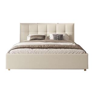 现代简约1.8米泡芙床高端大气设计师双人主卧室真皮床法式皮艺床