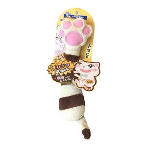 日本多格漫大号猫爪猫踩踩尾巴会发声猫抱枕洁齿安抚情绪猫咪玩具