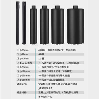工具侠水钻机水磨钻孔机手持式水电钻大功率两用空调打孔机开孔机