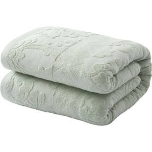 老式毛巾被纯棉夏季上海老牌怀旧成人毯子全棉空调毯单人盖毯薄款