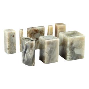 金石印坊书画印章八件套印度石/伊犁石/青田石寿山石印章套装落款章/引首章/压角章 全套印章印章礼品