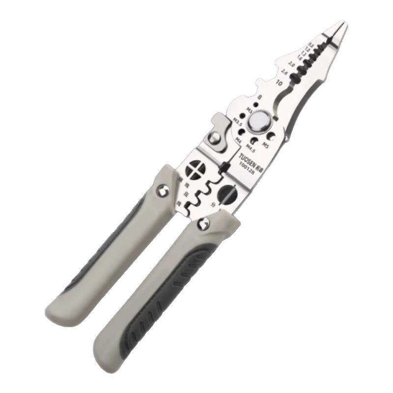 多功能2026新款电工剥线钳子扒皮压线绕线剪线端子切线弹簧28合一