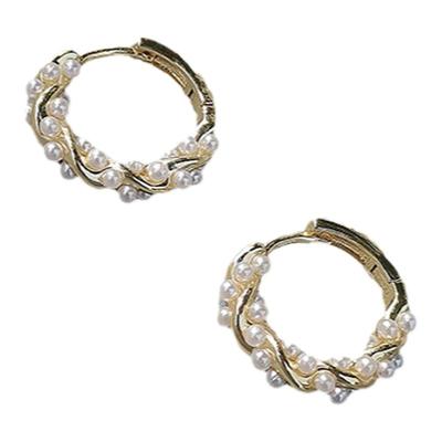 SRRMHYN超仙气质珍珠耳环韩版