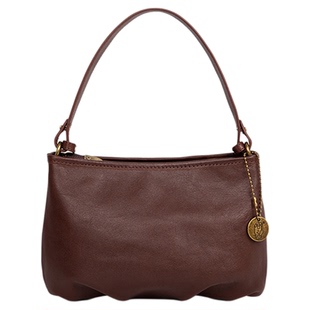 哈弘头层牛皮时尚百搭大容量手提斜挎两用女包小众轻奢小方包简约