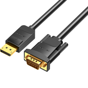 威迅dp转vga线vja接口转换器大displayport电脑显卡显示器转接头