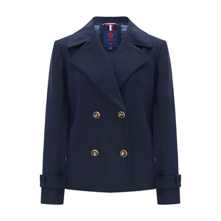 Navigare意大利小帆船秋季新款休闲设计感风衣女小个子时尚短外套