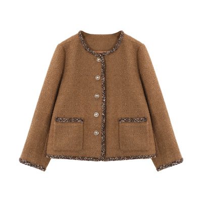 萧娘【山玉君】时尚百搭小众设计高级感小香外套A0075