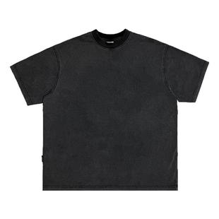 ComicTree C.t 2025夏季基础素色水洗圆领短袖T恤男士美式百搭潮