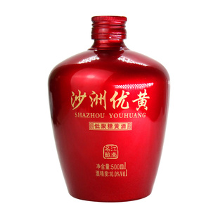 黄酒沙洲优黄小红坛黄酒低聚糖黄酒六年陈酿整箱500ml*6瓶正宗