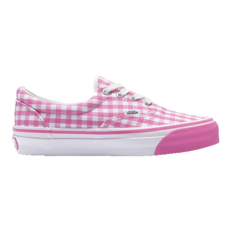 CDG Girl DSM x Vans联名款时尚粉白格纹棋盘格休闲帆布鞋潮牌