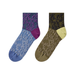 上森短袜女拼色短筒袜夏季薄款透气女袜棉袜不掉跟短筒船袜senpop